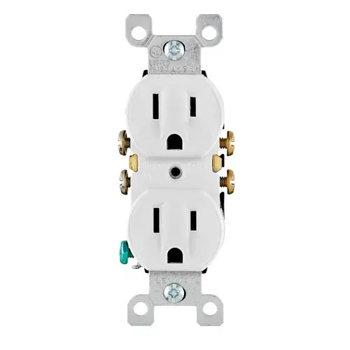 Leviton 125V 15 Amp Duplex Outlet/Receptacle 5320-Wcp 1