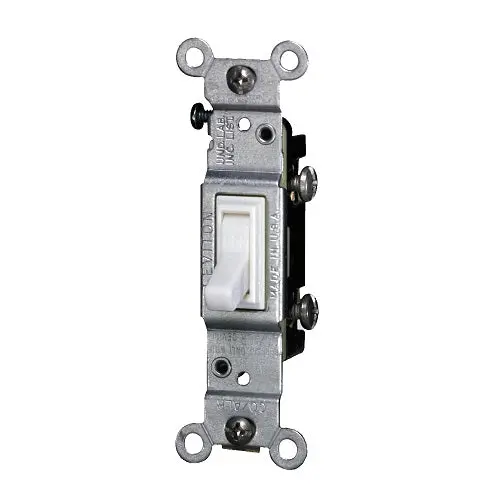Leviton 15 Am Single-Pole Toggle Switch 2651-2W 1