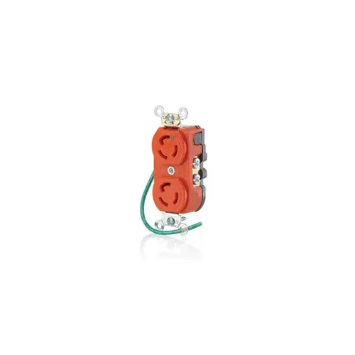 Leviton 15 Amp 125 Volt Duplex Locking Receptacle 4700-Ig 1