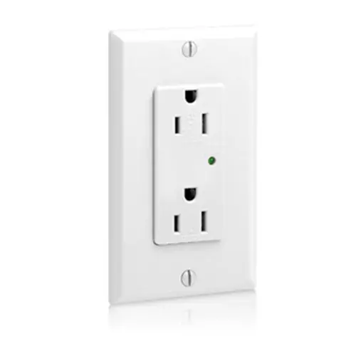 Leviton 15 Amp Decora Plus Surge Protective Duplex Receptacle Outlet 5280-W 1