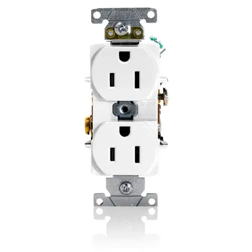 Leviton 15 Amp Duplex Receptacle/Outlet 5252-W 1