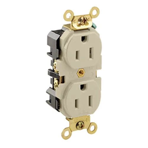 Leviton 15 Amp Duplex Receptacle/Outlet Self Grounding 5262-I 1