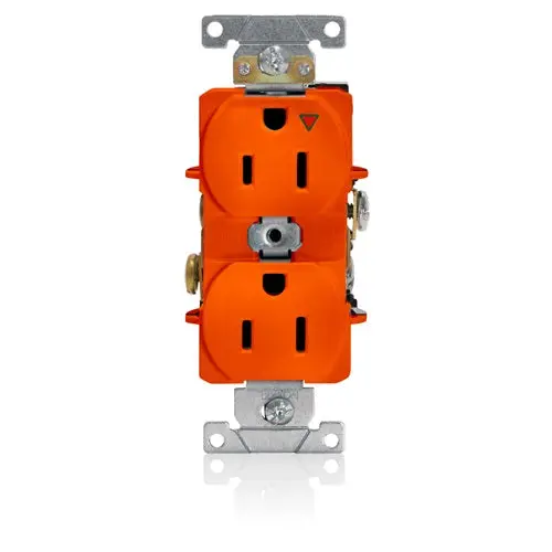 Leviton 15 Amp Isolated Ground Duplex Receptacle/Outlet Industrial Grade 5262-Ig 1
