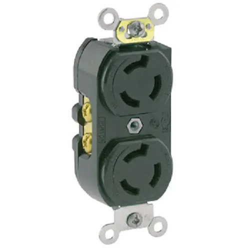 Leviton 15 Amp Nema L6-15R Duplex Locking Device 4550 1