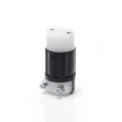 Leviton 15A 125V Mini Locking Connector Black And White Ml2-C 1
