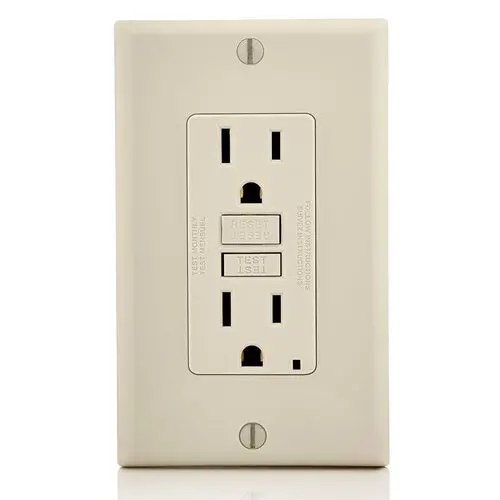 Leviton 15A 125V Smartlockpro Gfci Receptacle Light Almond Gfnt1-T 1