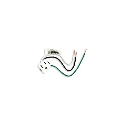 Leviton 15A 125V Snap In Receptacle Straight Blade White 1374-1W 1