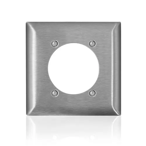 Leviton 2 Gang Wallplate 2.15 Diameter Opening Wallplate C Series Stainless Steel Ss703-40 1