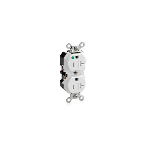 Leviton 20 Amp Duplex Outlet Tamper-Resistant Self-Grounding 8300-Sgw 1