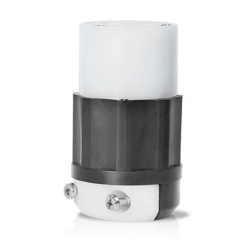 Leviton 20 Amp Nema L16-20R Black-White Locking Connector 2433 1