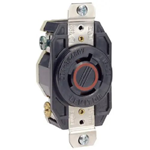 Leviton 20 Amp Nema L16-20R Flush Mount Locking Receptacle 2430 1