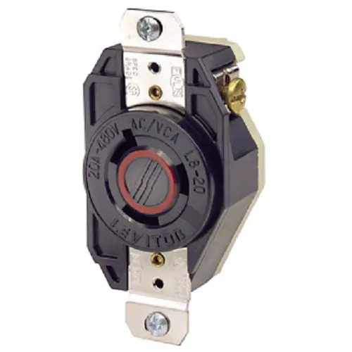 Leviton 20 Amp Nema L8-20R Flush Mount Locking Receptacle 2340 1