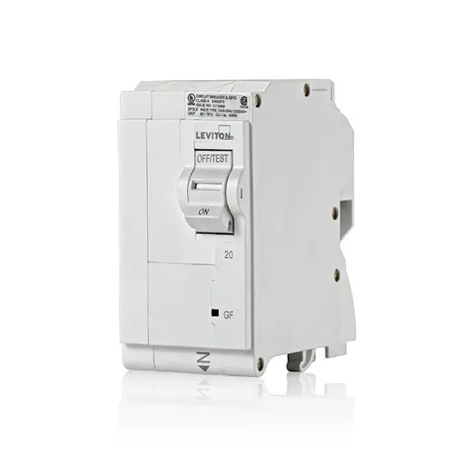Leviton 20A 120/240V Gfci Hydraulic Magnetic Branch Circuit Breaker Lb220-Gf 1
