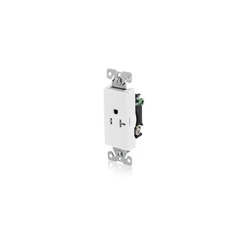 Leviton 20A 125V Decora Plus Single Receptacle Outlet Tamper Resistant White 16351-Sgw 1
