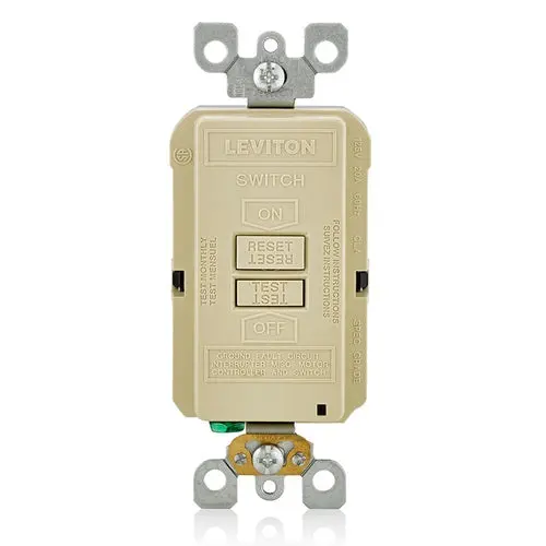 Leviton 20A 125V Smartlockpro Blank Face Gfci Receptacle Ivory Gfrbf-I 1
