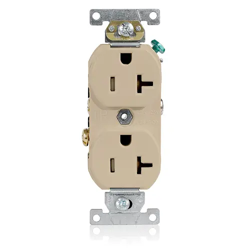Leviton 20A 125V Tamper Resistant Duplex Receptacle Tbr20-I 1