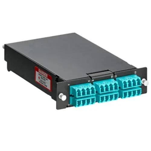 Leviton 24 Fiber Pigtail Fusion Splice Module Aqua Splcs-24A 1