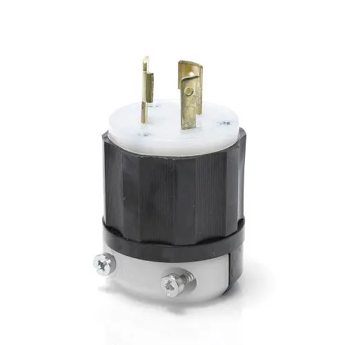 Leviton 30 Amp Nema L5-30P Black-White Locking Plug 2611 1