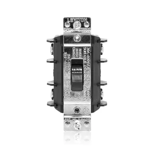 Leviton 30A 600V Manual Motor Controller Black Ms302-Dss 1