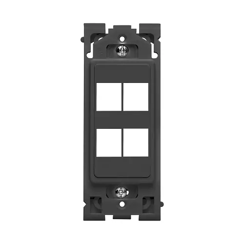 Leviton 4-Port Insert Black Re640-Ob4 1