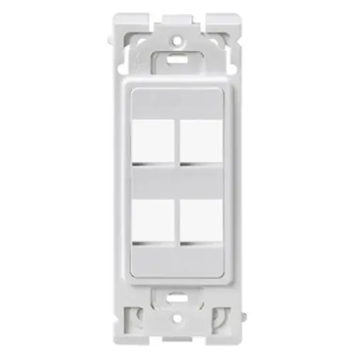 Leviton 4-Port Insert White Re640-Ww4 1