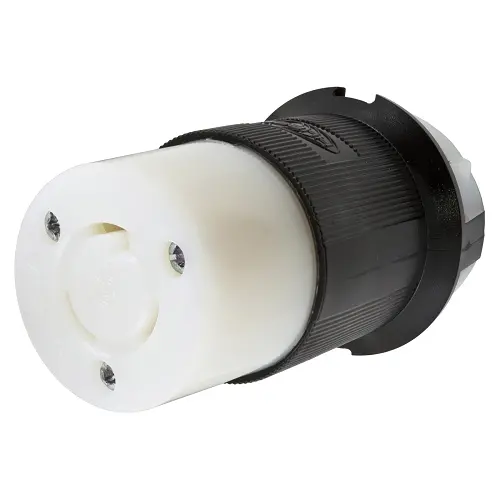 Leviton 4729-C Nema L5-15R 2P 3W 15Amp 125V Industrial Grade Locking Connector B/W 1