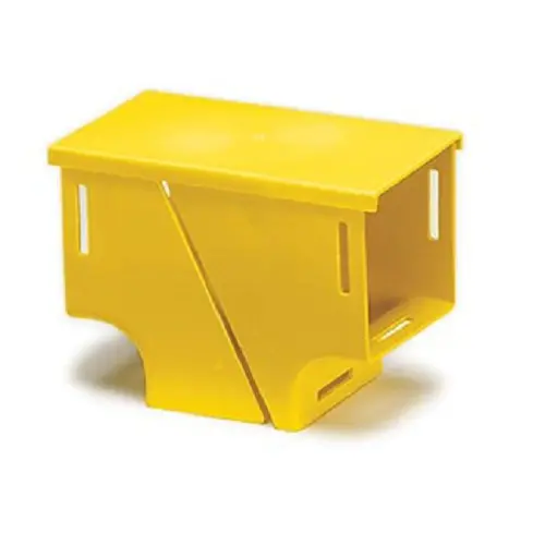 Leviton 4X4 Vertical Tee With Cover Yellow S4vte-Tec 1