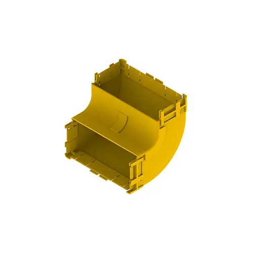 Leviton 4X8 Vertical Elbow 90 Deg Up With Cover Yellow S8vel-9Uc 1