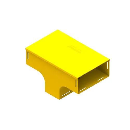 Leviton 4X8 Vertical Tee With Cover Yellow S8vte-Tec 1