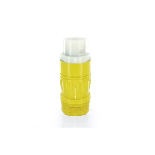 Leviton 50A 250V Industrial Grade Locking Connector Yellow 6364Cr 1