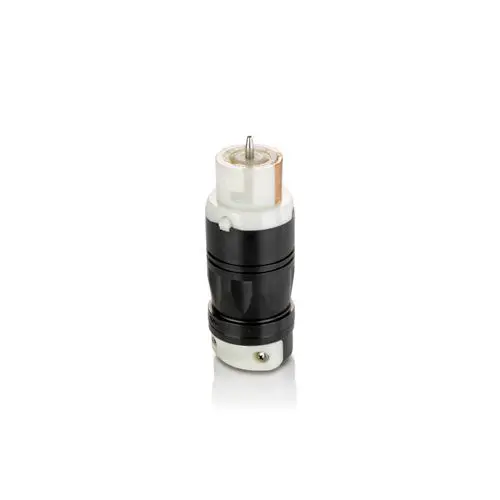 Leviton 50A 250V Locking Connector Black & White Cs8264c 1