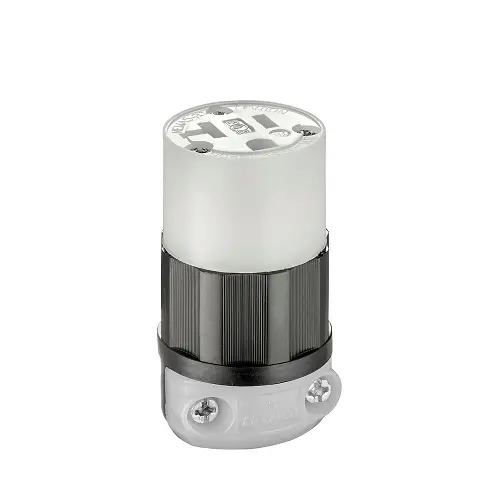 Leviton 5369-C Nema 5-20R 2-Pole 3 Wire 20 Amp Straight Blade Connector 125V B/W 1