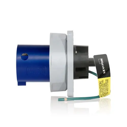 Leviton 60 Amp 120/208V Iec Pin & Sleeve Inlet 560B9wlev 1