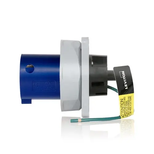 Leviton 60 Amp 250 Volt Iec Pin & Sleeve Inlet 460B9wlev 1