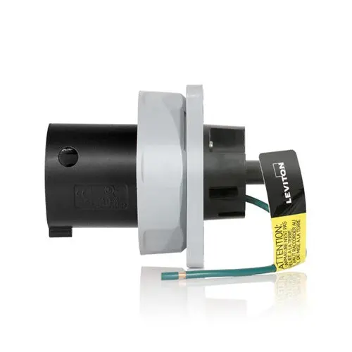 Leviton 60 Amp 600 Volt Iec Pin & Sleeve Inlet 460B5wlev 1