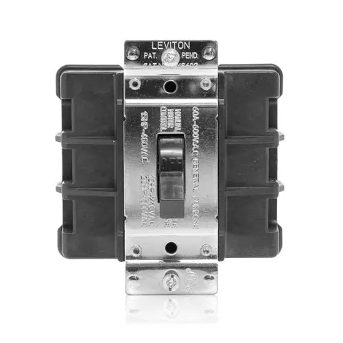 Leviton 60A 600V Manual Motor Controller Black Ms603-Bw 1
