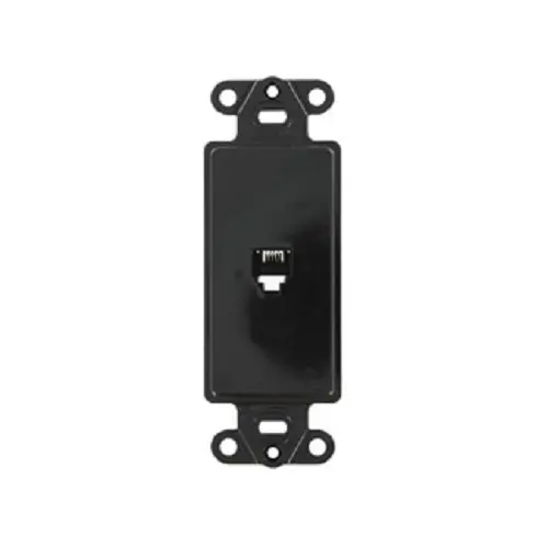 Leviton 6P4c Telephone Decora Insert Screw Terminal Black 40649-E 1