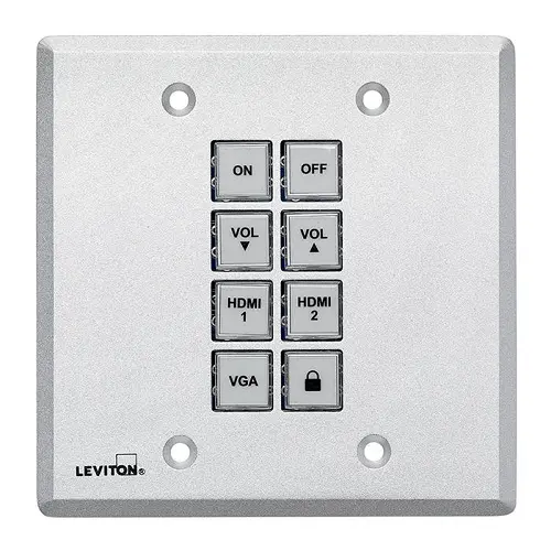 Leviton 8 Button Control Panel Wallplate 41920-Cp8 1