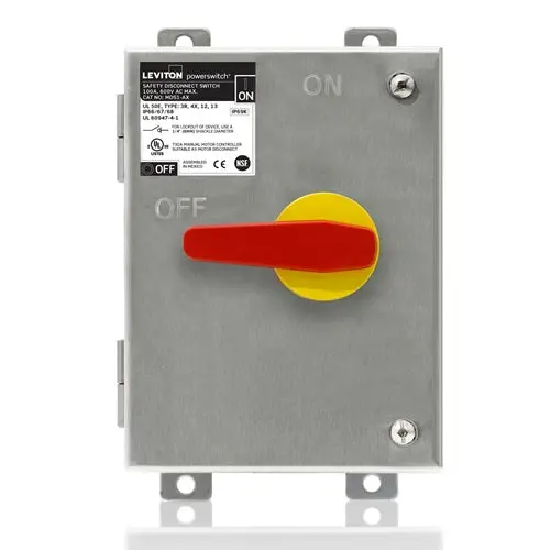 Leviton 80A 600V Powerswitch Safety Disconnect Switch Mds8-Ax 1