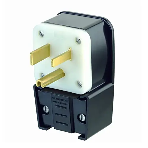 Leviton 9452-P Nema 14-50P 3-Pole 4W 50 Amp Angle Straight Blade Plug 125/250V Black 1