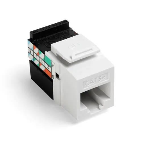 Leviton Cat 5E Quickport Jack White 5G108-Rw5 1
