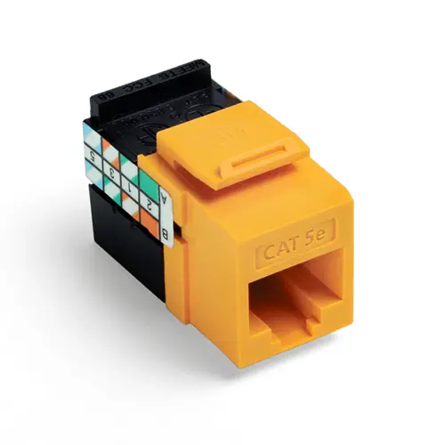 Leviton Cat 5E Quickport Jack Yellow 5G108-Ry5 1