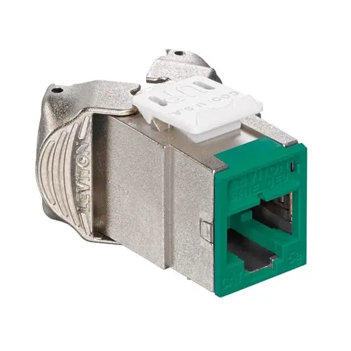Leviton Cat 5E Shielded Quickport Jack Green 5Esjk-Rv5 1