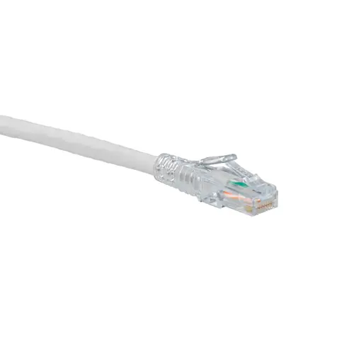 Leviton Cat 5E Slimline Boot Patch Cord 3Ft White 5D460-3W 1
