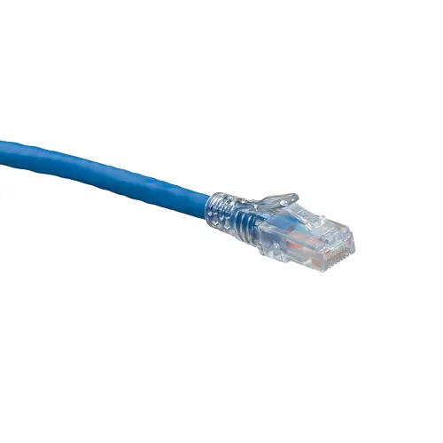 Leviton Cat 5E Slimline Boot Patch Cord Blue 5D460-10L 1