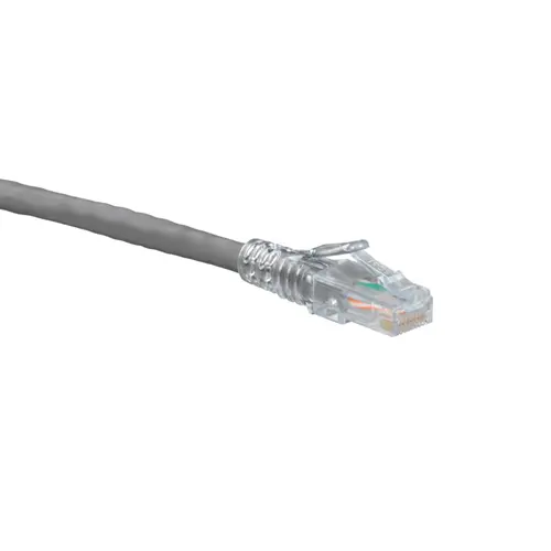 Leviton Cat 5E Slimline Boot Patch Cord Gray 5D460-3S 1