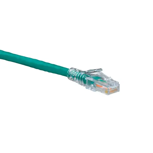 Leviton Cat 5E Slimline Boot Patch Cord Green 5D460-3G 1