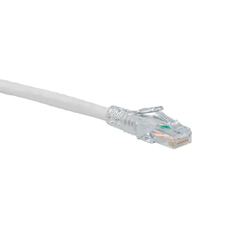 Leviton Cat 5E Slimline Boot Patch Cord White 5D460-10W 1