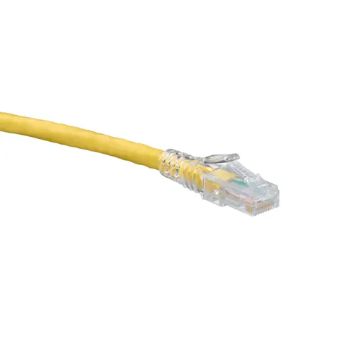 Leviton Cat 5E Slimline Boot Patch Cord Yellow 5D460-10Y 1