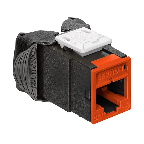 Leviton Cat 5E Utp Quickport Jack Orange 5Eujk-Ro5 1